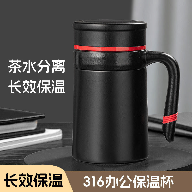 Smart Touch Screen Temperature Display Thermos Mug with Handle, 316 Stainless Steel Insulated Water Bottle for Office and Business