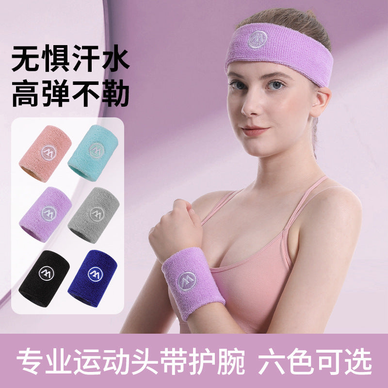 Sports Wrist Support for Men and Women, Sweat-Absorbing Wristband for Fitness, Basketball, Tennis, Volleyball, Tendonitis, Sprains