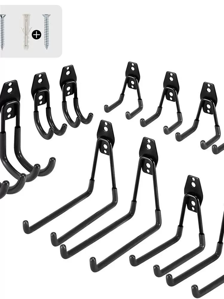 Heavy Duty Metal Garden Tool Storage Hooks for Ladders, Cords, and Garage Organization