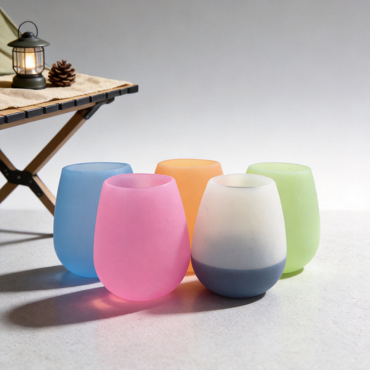 Foldable Silicone Wine Glass for Camping and Outdoor Activities