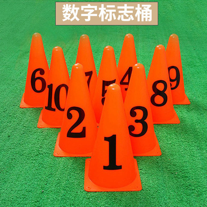 Numbered Soccer Training Cones Set - Agility Markers for Football, Basketball, and Sports Drills