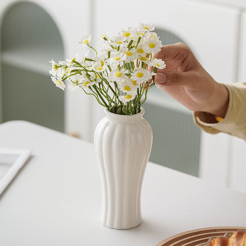 Modern Nordic Ceramic Vase for Hydroponic Plants and Fresh Flowers, Tabletop Decor