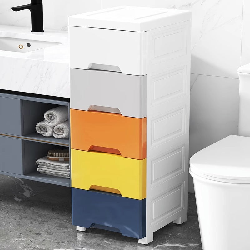 Slim Drawer Storage Cabinet for Bathroom Kitchen Narrow Spaces, Multi-layer Organizer Shelf