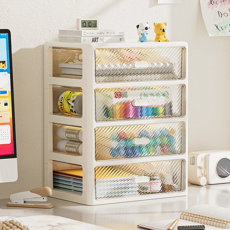 Desktop Drawer Organizer Multi-layer Transparent Storage Box for Stationery and Sundries
