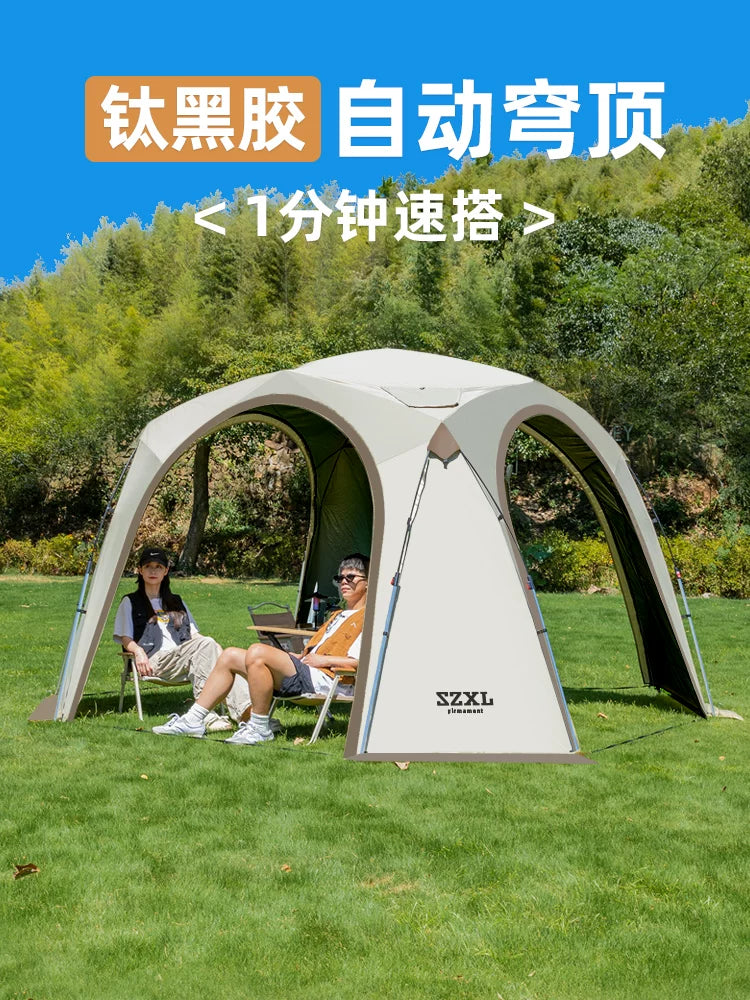 Three Little Donkeys Automatic Black Glue Canopy Tent Outdoor Dome Camping Sunscreen Car Tail Living Room Quick Open Aluminum Alloy
