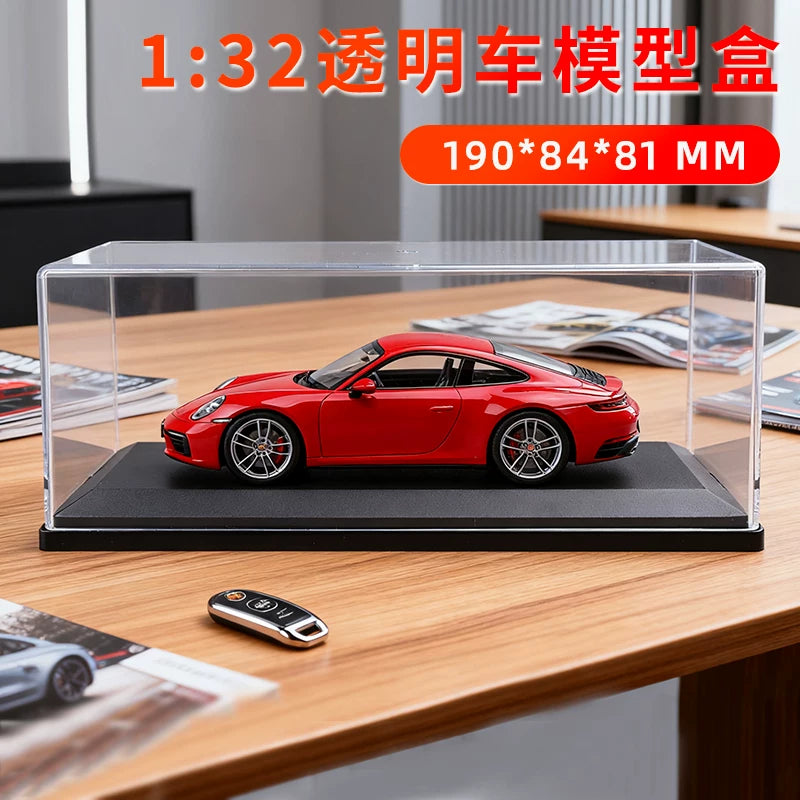 Display Case for 1:32, 1:18, 1:43 Scale Model Cars - Dustproof, High Transparency, Integrated Design
