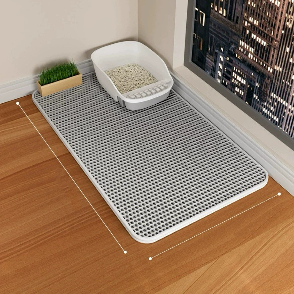 Thickened EVA Cat Litter Mat Washable Anti-Tracking Splash-Proof Litter Box Mat