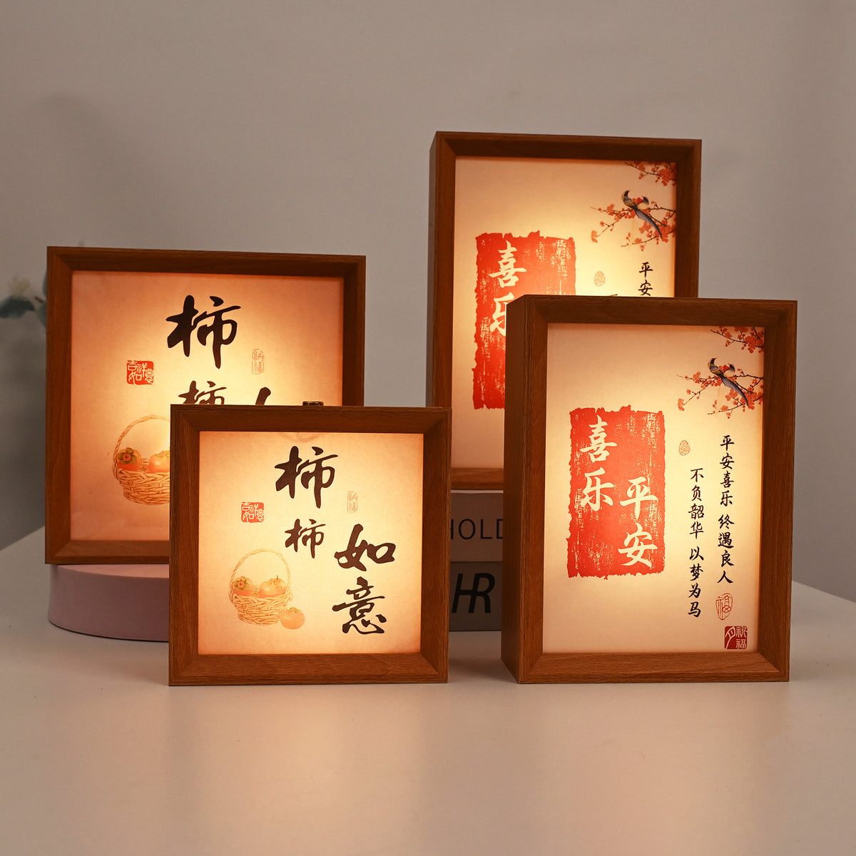 LED Lighted Photo Frame Square Picture Frame for Bedroom Decor DIY Gift