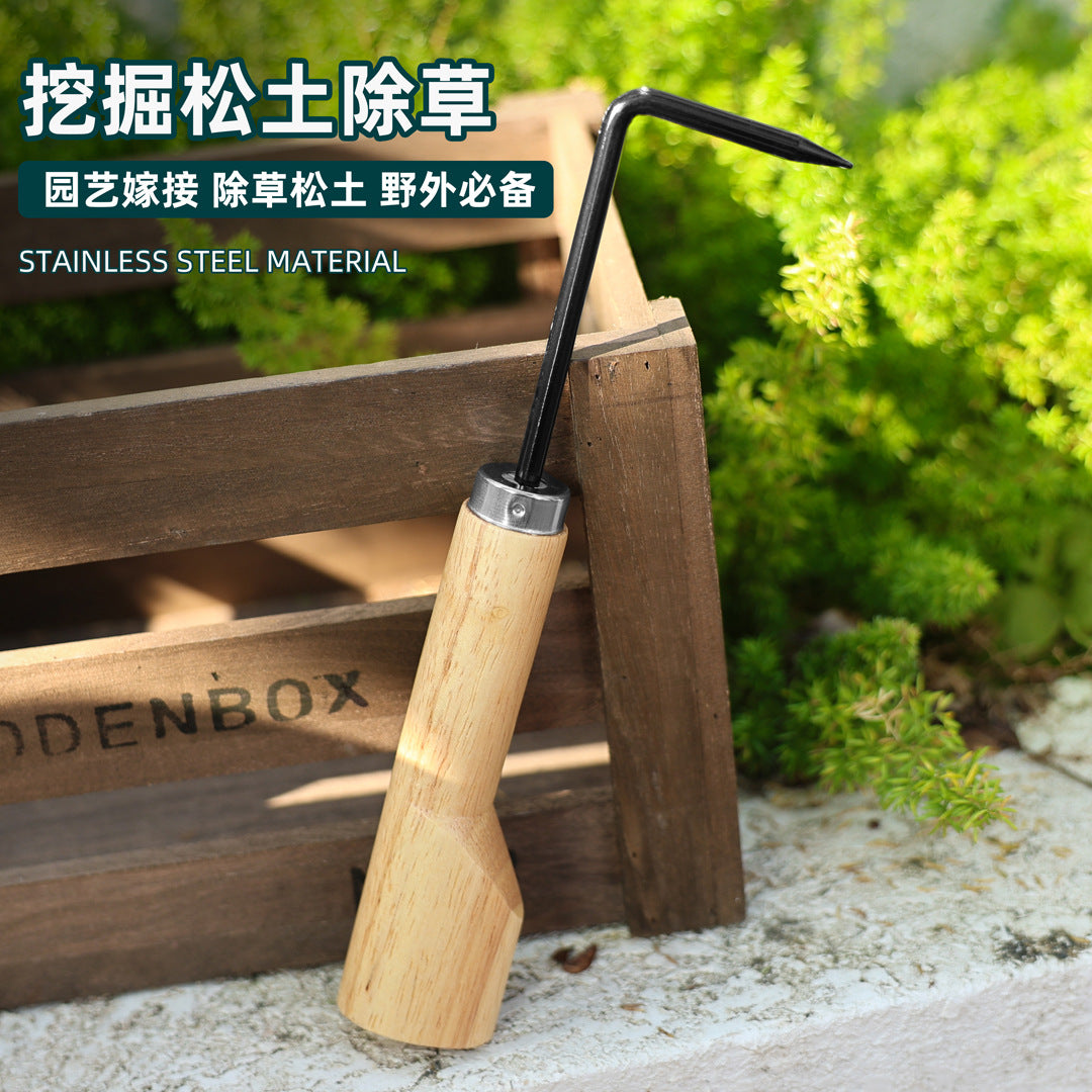 Stainless Steel Garden Hand Rake for Planting and Cultivating