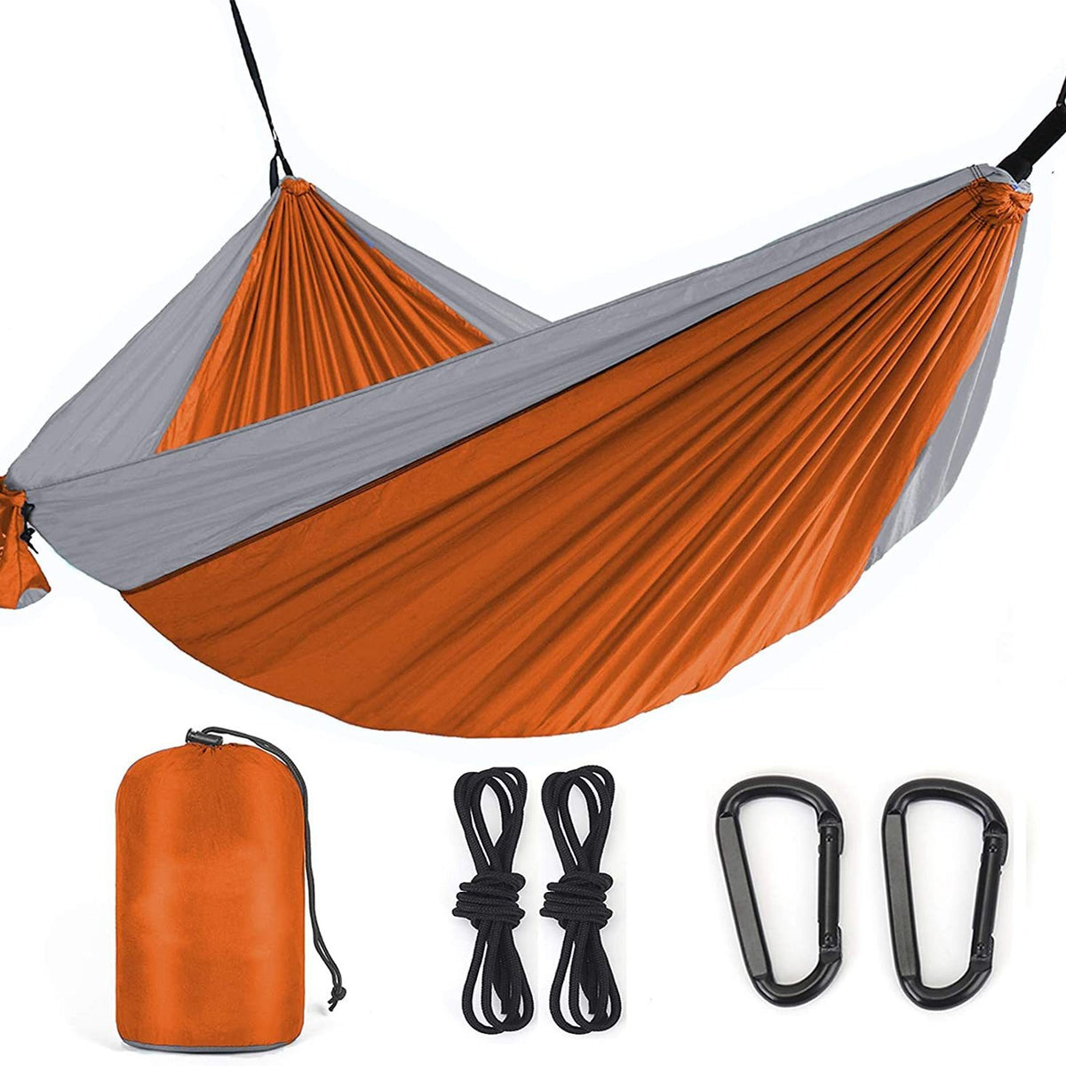 Portable Nylon Parachute Hammock for Camping, Hiking, and Indoor Relaxation - Single/Double