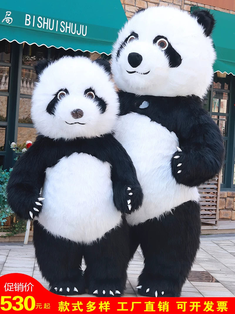 Inflatable Panda Mascot Costume for Performances and Events