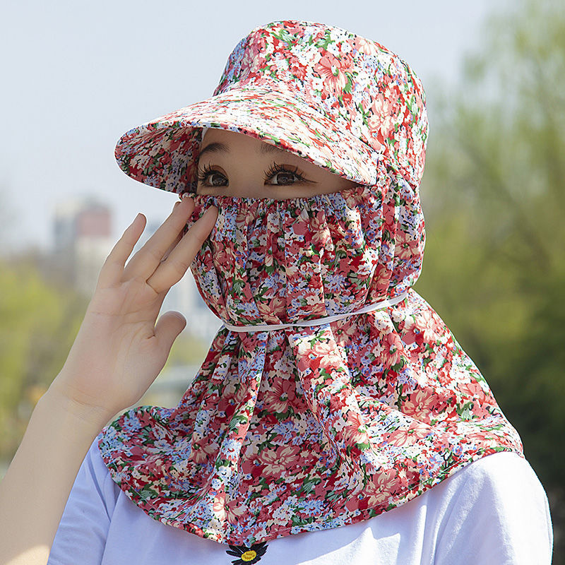 Women's Summer Sun Hat with Wide Brim and Neck Flap for Outdoor Activities
