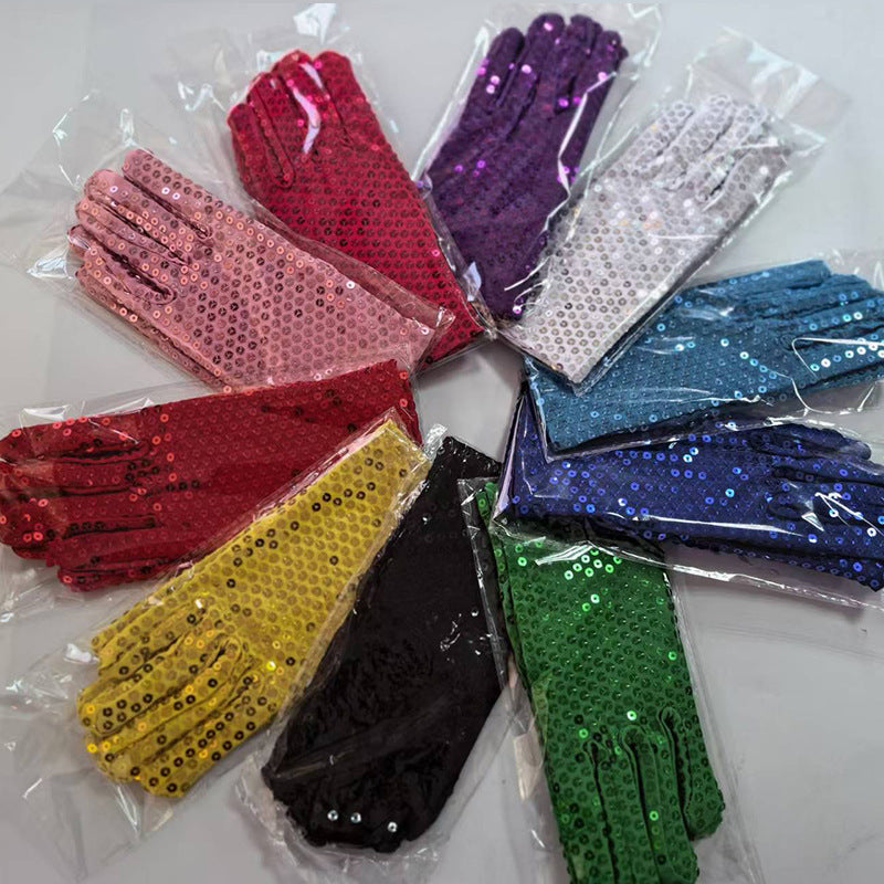 Sequin Dance Gloves for Adults - Festive Performance & Masquerade