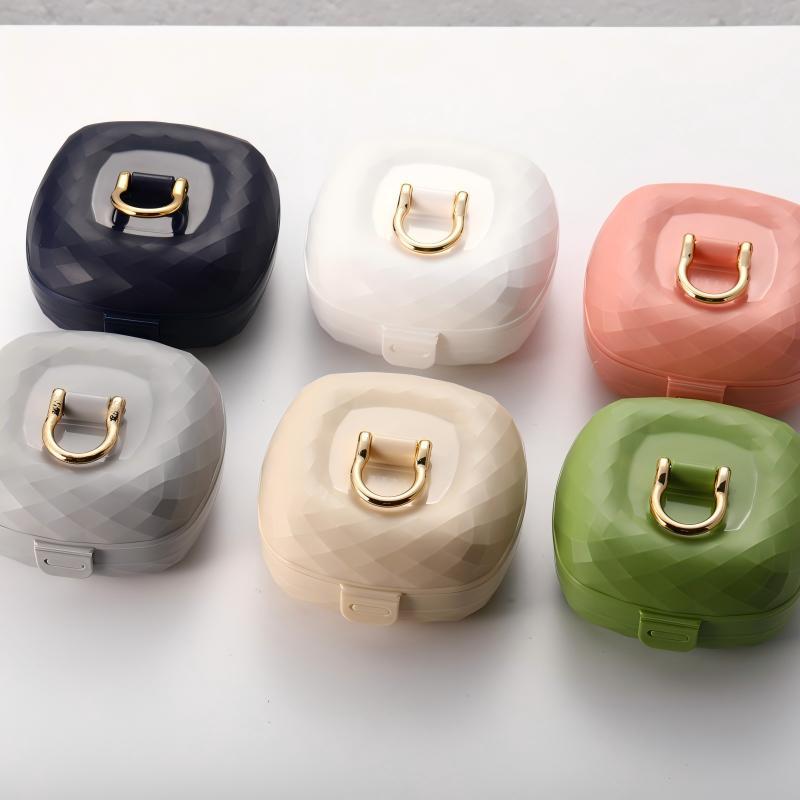 Mini Portable Jewelry Organizer Box with Mirror, Anti-Oxidation Travel Case for Earrings and Rings