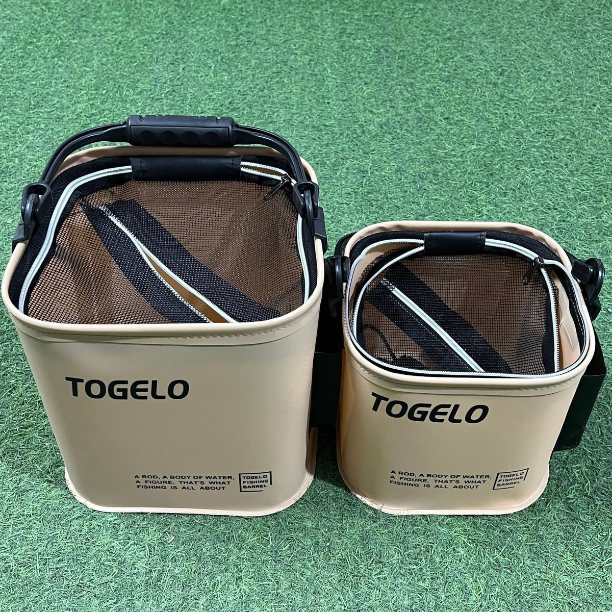 Portable Fishing Bucket with Live Fish Storage, Anti-Jump Net, and Water Rope for Outdoor Fishing