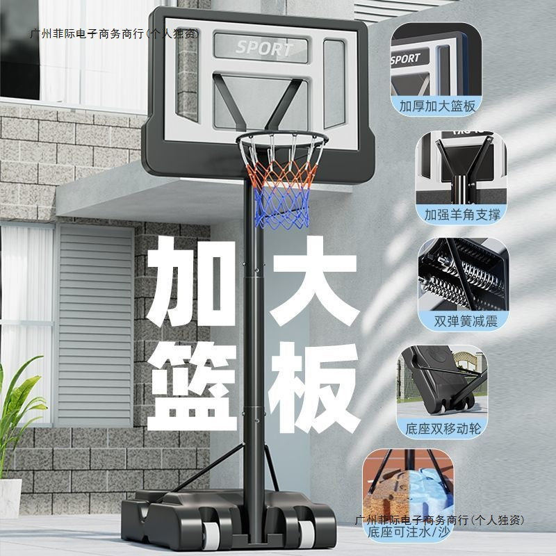 Adjustable Portable Basketball Hoop for Kids & Adults, Indoor/Outdoor Use