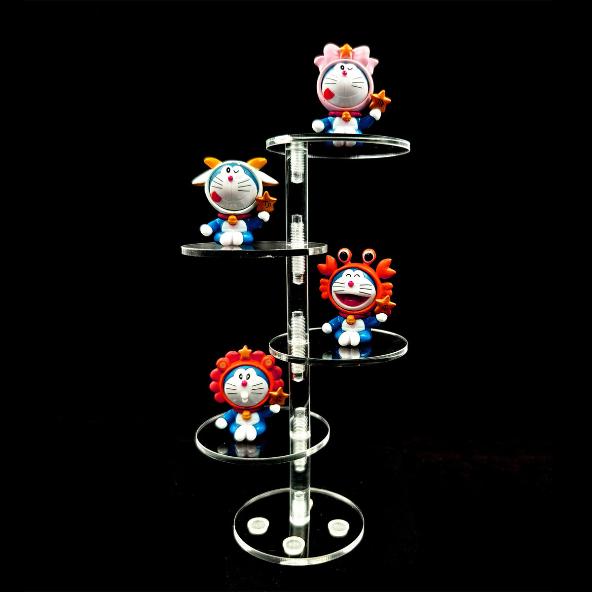 5-Tier Clear Acrylic Round Display Stand for Figures, Nail Polish, Cosmetics