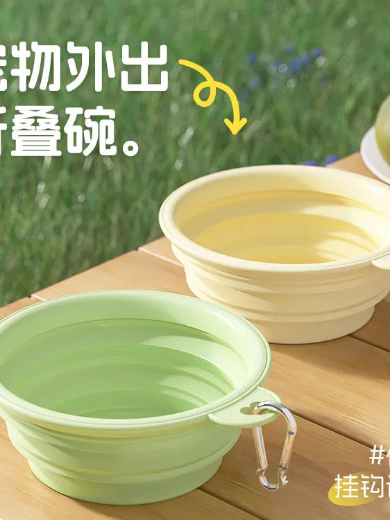 Portable Collapsible Silicone Pet Bowl for Food and Water - Travel-Friendly Dog and Cat Feeding Dish
