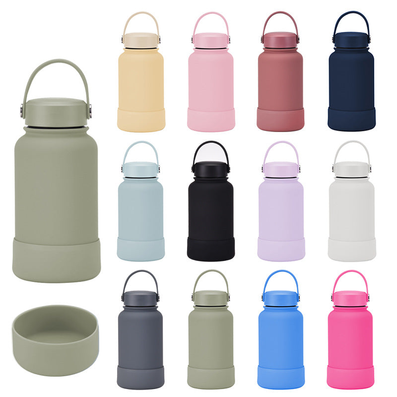 2026 New 650ml Stainless Steel Vacuum Insulated Water Bottle, Portable Outdoor Sports Flask with Wide Mouth