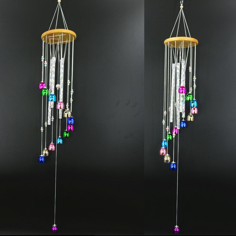 Colorful Wooden & Aluminum Tube Wind Chime for Home Decor and Blessings