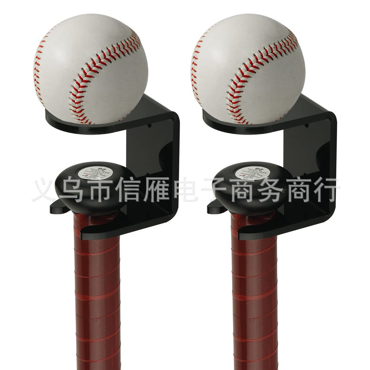 2-Pack Wall Mount Baseball Bat and Ball Display Holder for Autographed Memorabilia