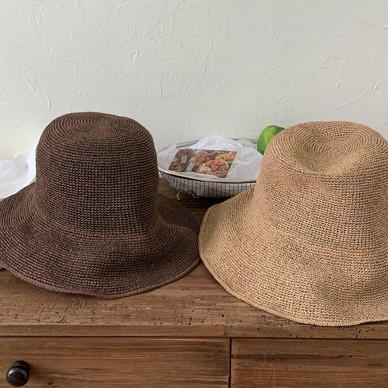 Women's Foldable Straw Sun Hat for Beach Vacation