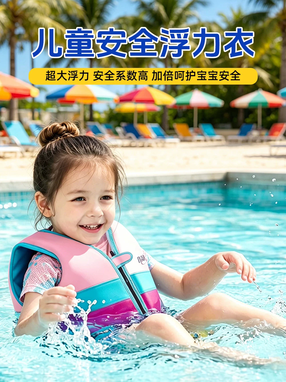 Kids' Buoyancy Aid Vest for Swimming and Snorkeling, Non-Inflatable Life Jacket for Boys and Girls