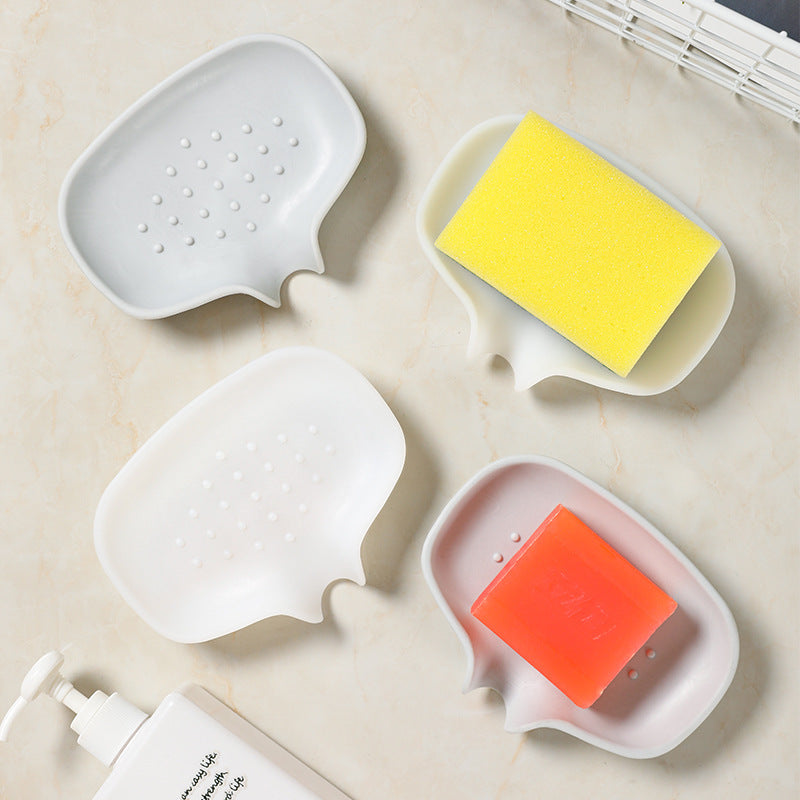 Silicone Soap Dish with Drainage for Kitchen and Bathroom Countertops