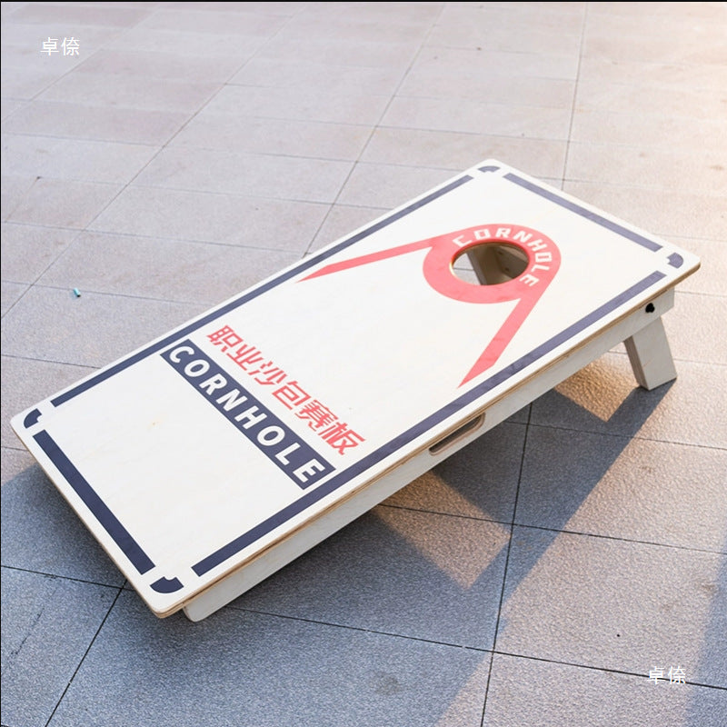 Cornhole Bean Bag Toss Game Set Wooden Board Outdoor Team Building School Activity