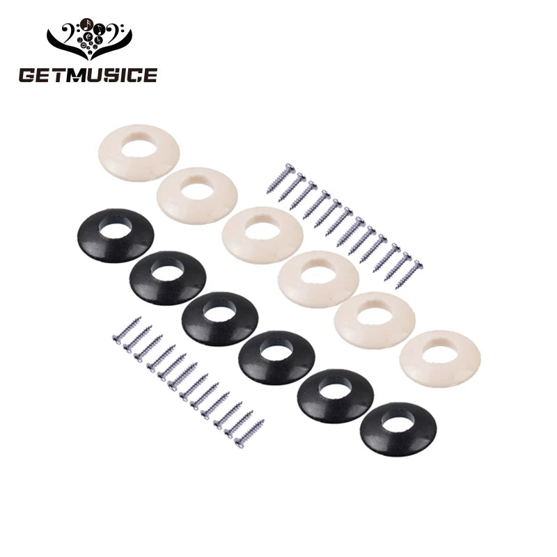 Open Guitar Tuning Peg Bushings and Screws for Acoustic and Electric Guitars