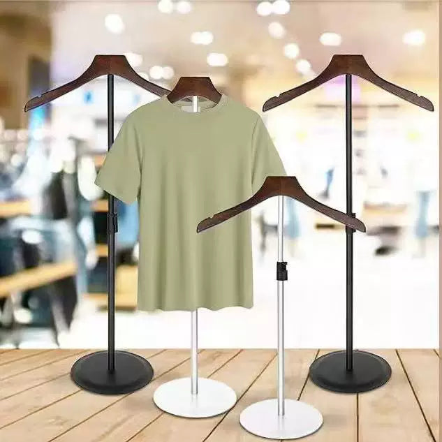 Adjustable Garment Display Rack for Retail Stores - T-Shirt & Coat Stand