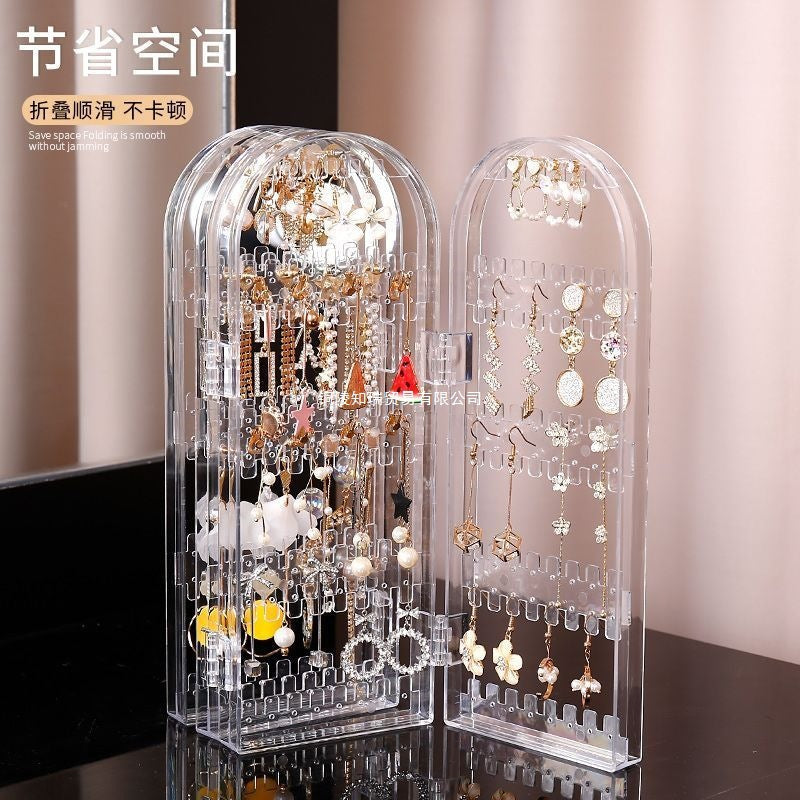 Luxury Foldable Jewelry Organizer Stand for Earrings, Necklaces, and Bracelets