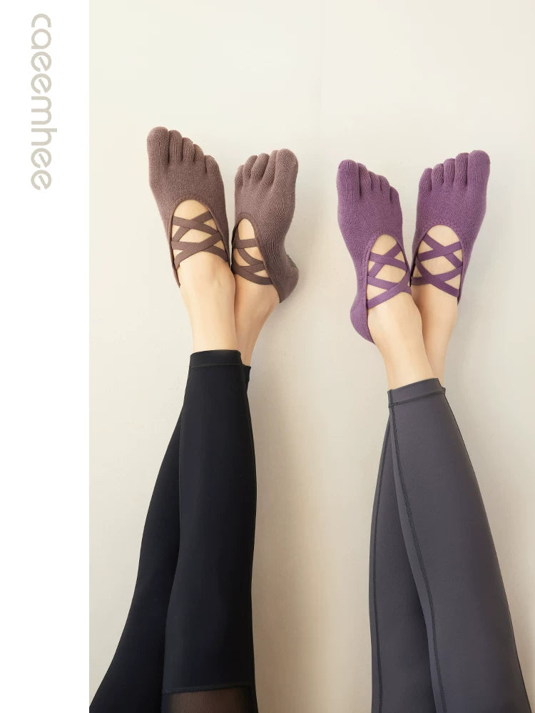 Professional Non-Slip Toeless Yoga Socks for Women - Pilates, Dance, Barre, and Studio Workouts