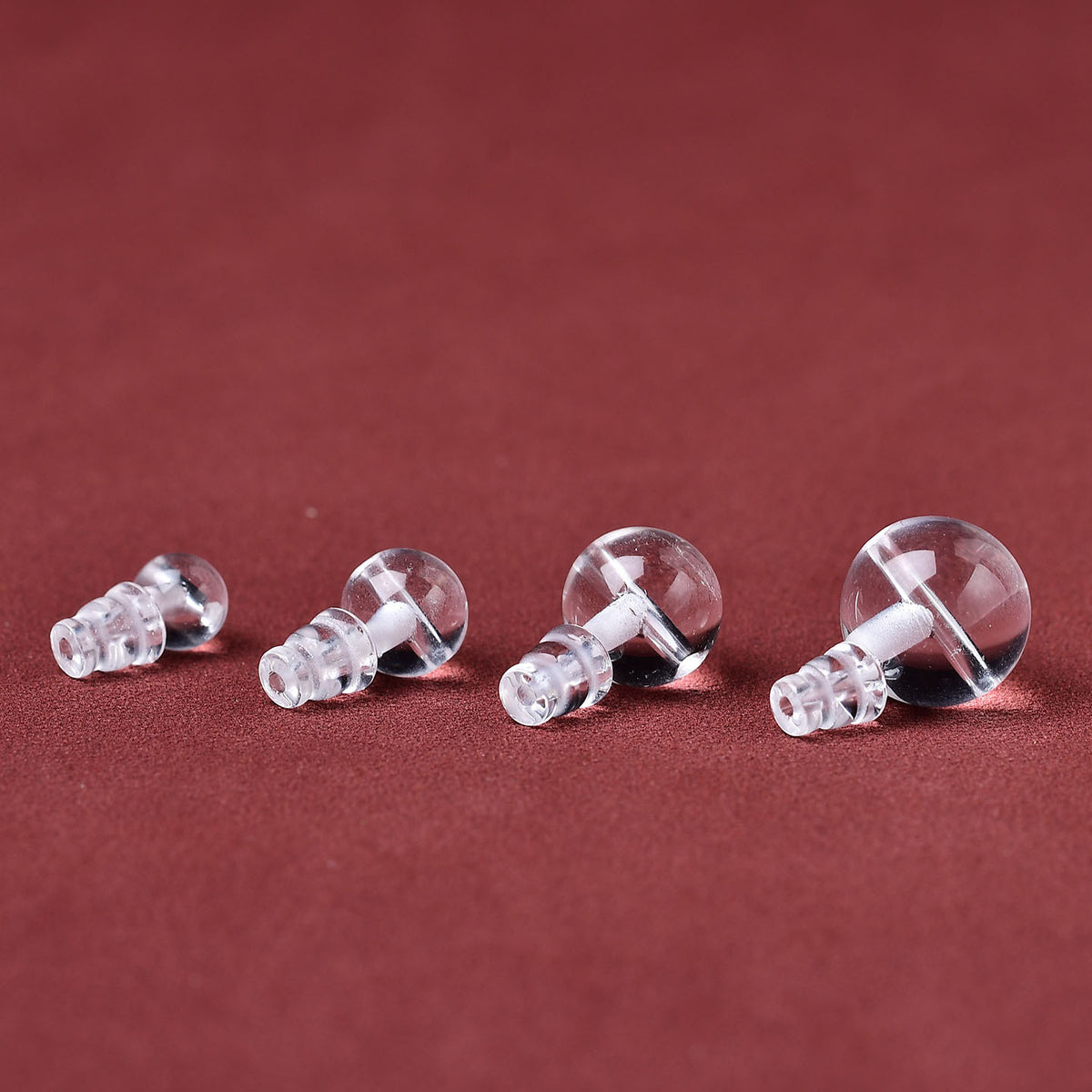 Natural White Crystal Buddha Head Pagoda Beads for DIY Mala Jewelry