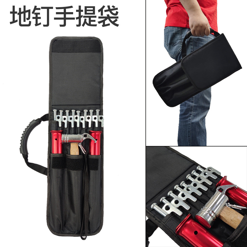 Portable Camping Tent Peg Storage Bag with Tent Stakes