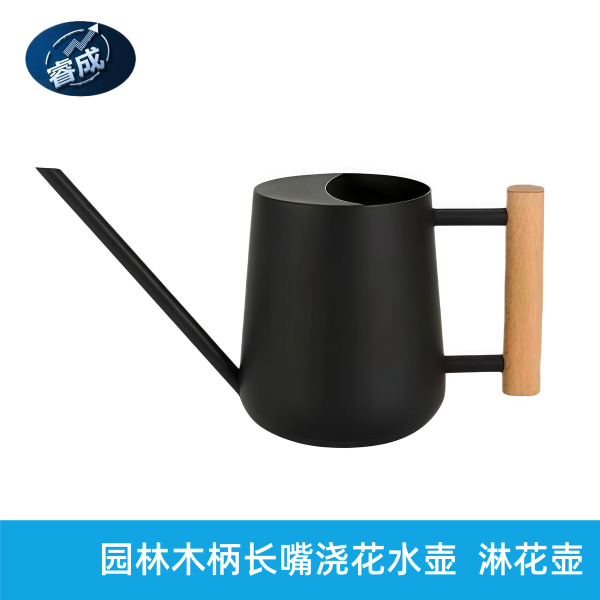 Stainless Steel Long Spout Watering Can with Wooden Handle for Indoor Plants