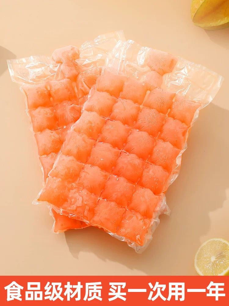 Disposable Ice Cube Bags Self-Sealing Food-Grade Ice Trays for Passion Fruit and Cooling
