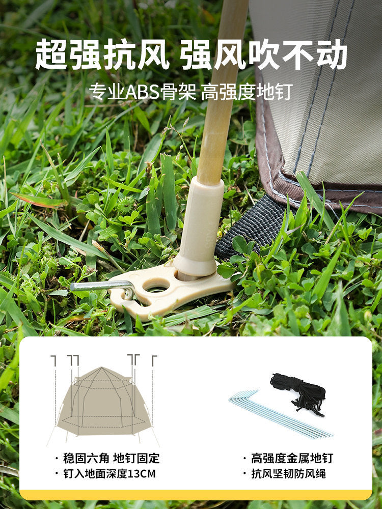 Automatic Pop-Up Camping Tent with Rainproof Cover, Portable Outdoor Shelter for Overnight Stays
