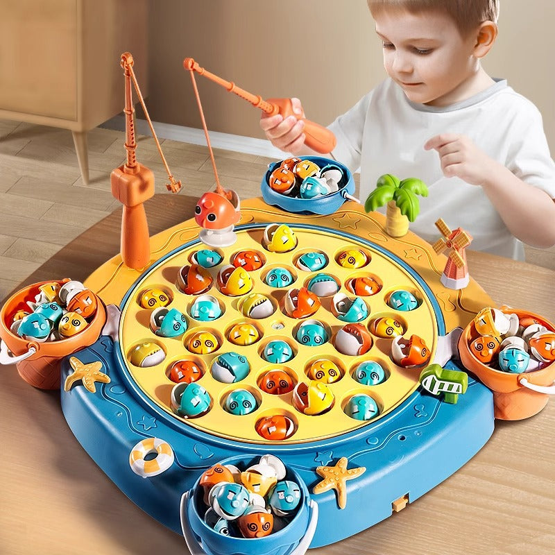 Magnetic Electric Fishing Game Toy for Kids, Educational Parent-Child Interactive Gift