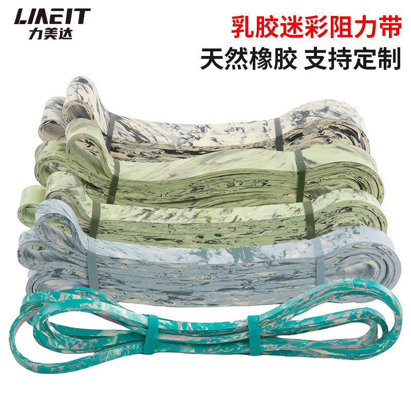 Natural Rubber Camouflage Resistance Bands for Fitness, Pull-Ups, and Strength Training
