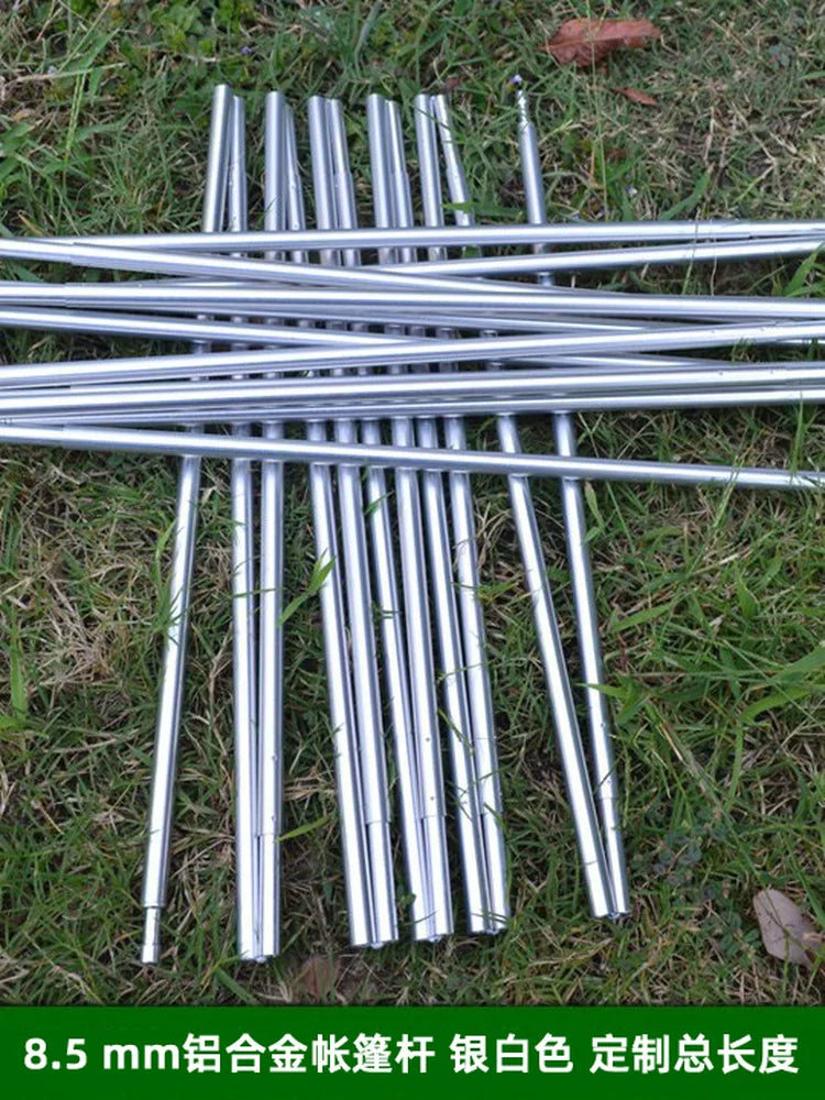 Aluminum Alloy Tent Poles for Single/Double Person Outdoor Tents, Folding Support Rods, Lightweight & Durable