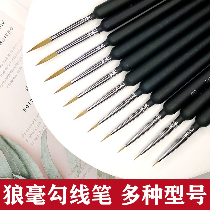 Fine Detail Paint Brushes for Acrylic, Watercolor, and Oil Painting - Ultra-Fine Liner and Outline Brushes for Artists and Students