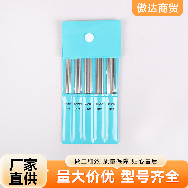 Stainless Steel Knitting Needle Set for DIY Handcrafts and Weaving Projects