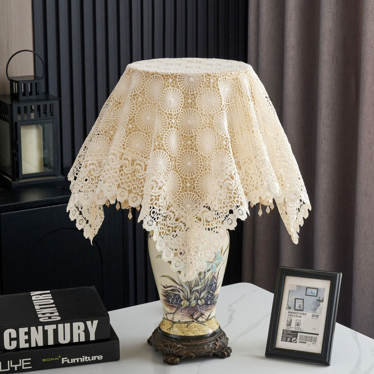 Lace Dust Cover for Small Appliances and Lamps