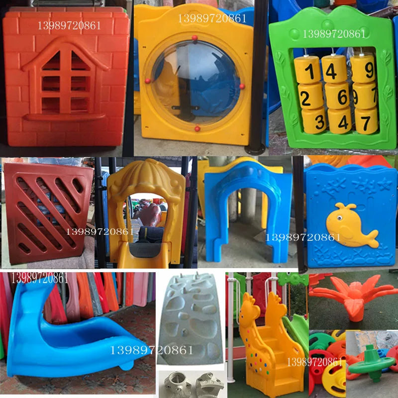 Kids' Playground Slide Accessories - Panels, Boards, Stairs, and Fasteners