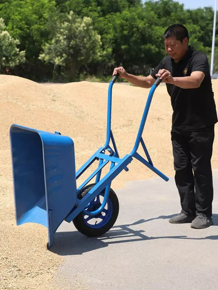 Heavy-Duty Wheelbarrow Dump Cart for Garden and Farm Use