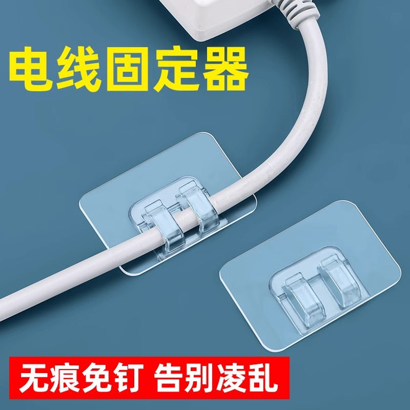 Self-Adhesive Cable Organizer Clips Wall Mount Wire Fixer for Home and Office