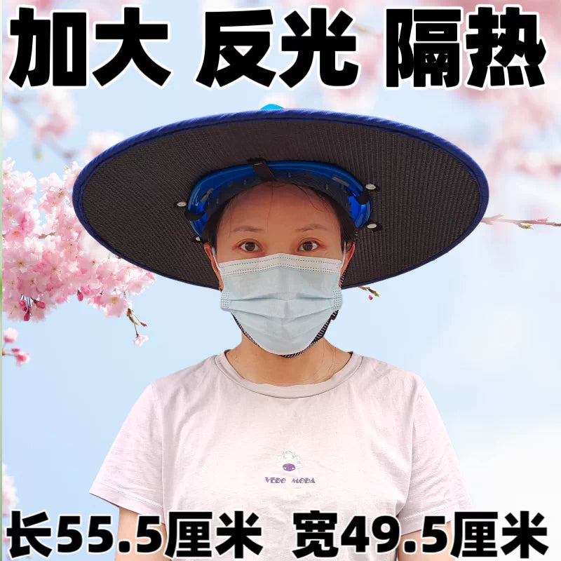 Wide Brim Hard Hat Sun Visor for Construction Site, Breathable Face Shield for Summer