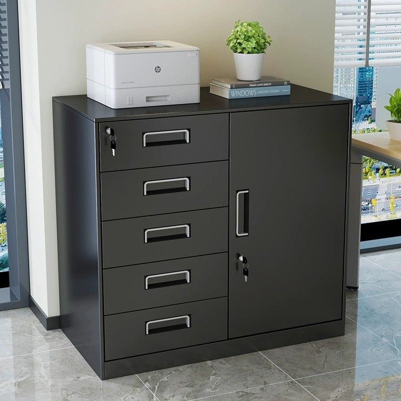 5-Drawer Metal Filing Cabinet for Office Documents and Tools