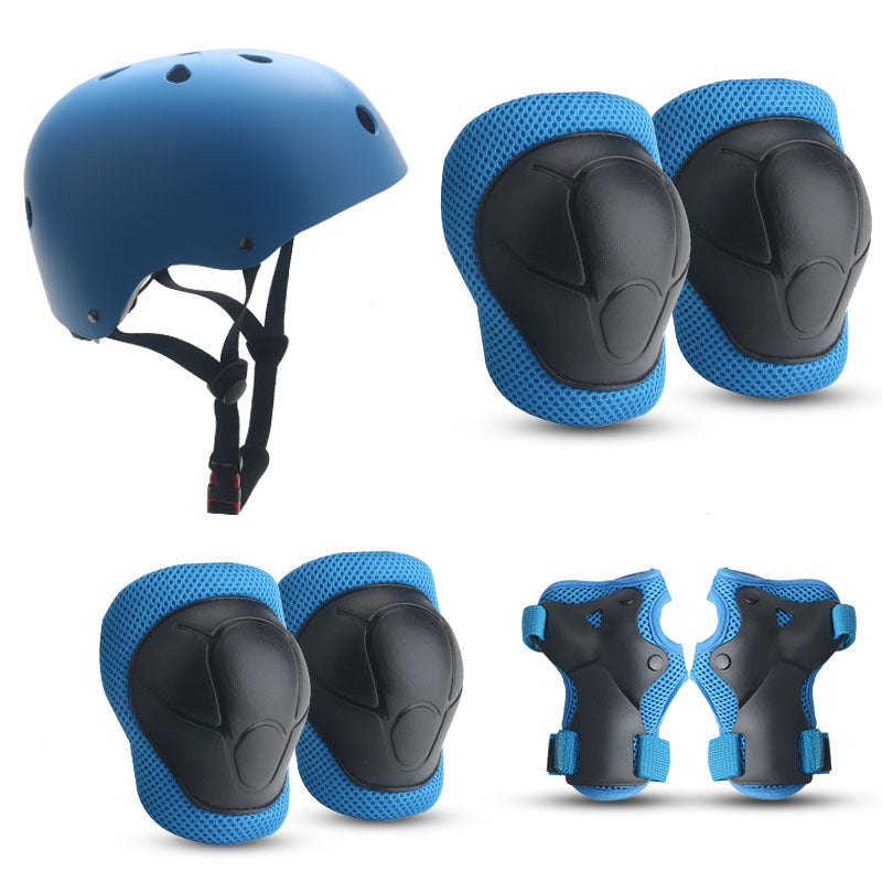 Kids' 7-Piece Protective Gear Set with Helmet for Roller Skating, Skateboarding, Cycling
